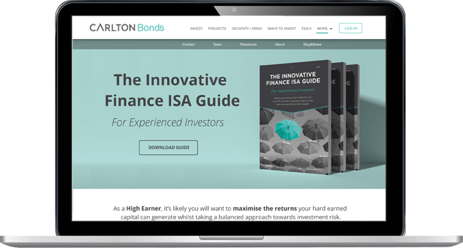 image for 'Earn up to 10.00% p.a. tax-free by investing through the CARLTON Bonds Innovative Finance ISA' slice